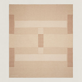 H Tape bed cover - Beige | Hermès USA